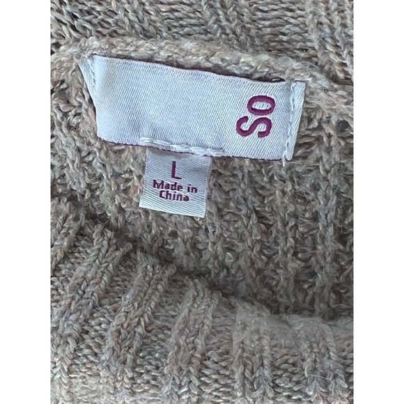 So sweater women’s size large turtleneck pull over nautical warm brown stripes h - Picture 6 of 8